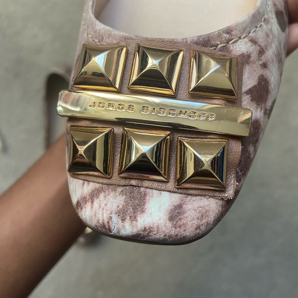 Jorge Birschoff Leather Brown Ballet Flats - Picture 2 of 5